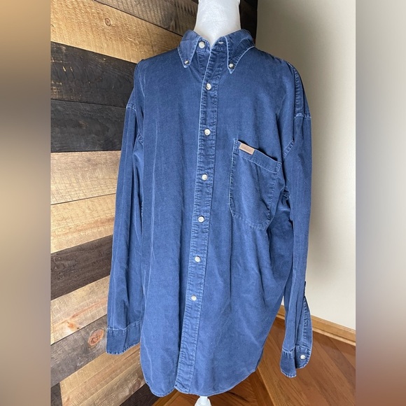 Pendleton Men’s Blue Corduroy Button Down Shirt Size Large - Picture 1 of 8